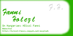 fanni holczl business card